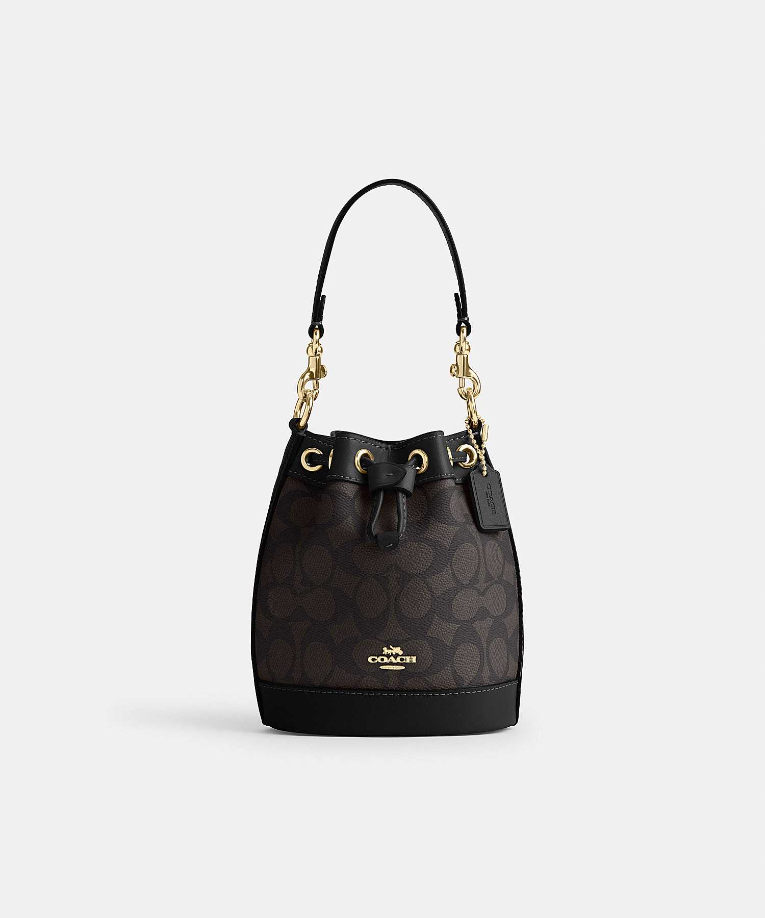 COACH MINI BUCKET BAG IN SIGNATURE CANVAS CW299 IMXAQ