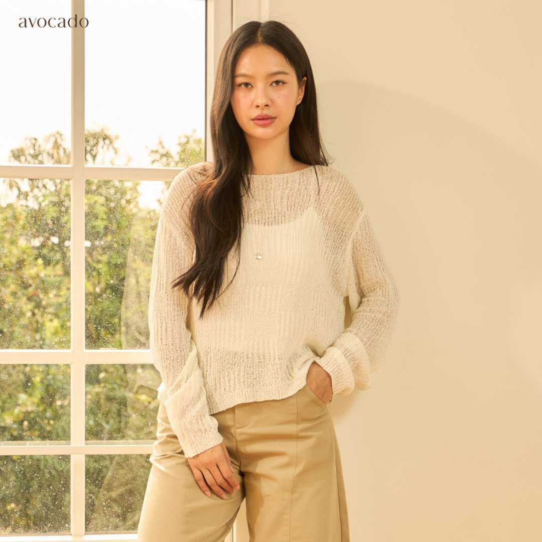 avocado - Natural Crochet Tops เสื้อทรง Oversize ถักโครเชต์ เนื้อผ้าโปร่ง บางเบา