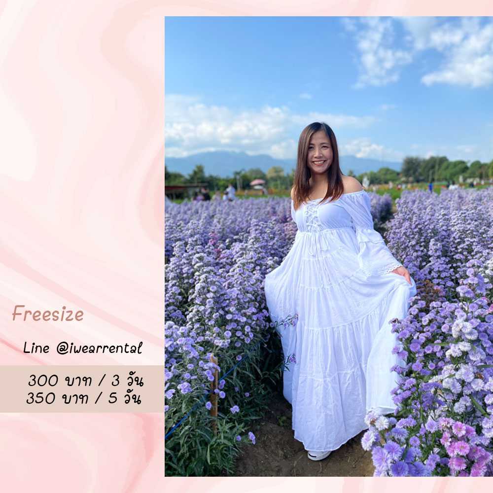 Missimaxidress Freesize  Chabaindy สีขาว