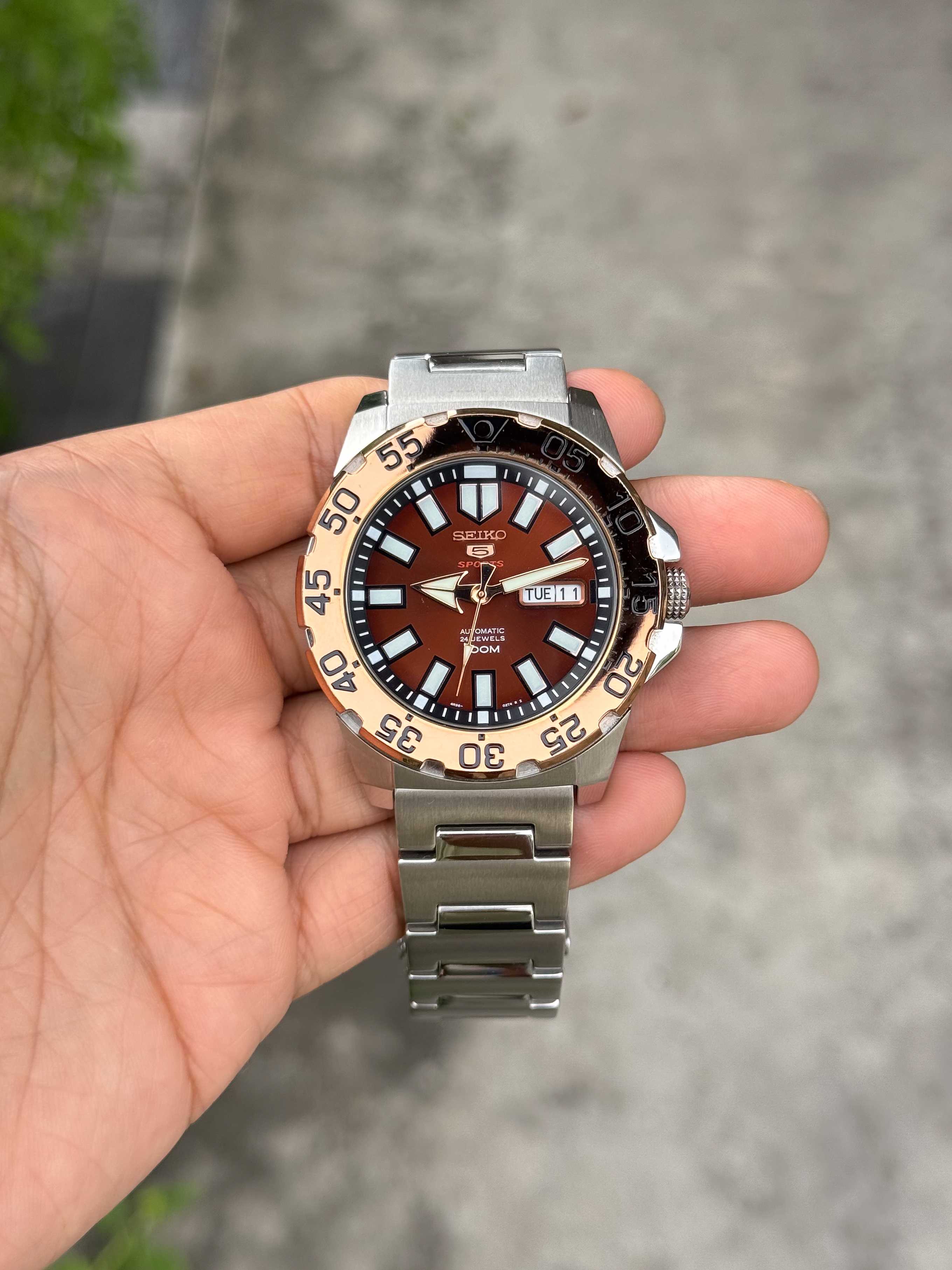 Seiko Mini Monster Root Beer Automatic King Size Day-Date