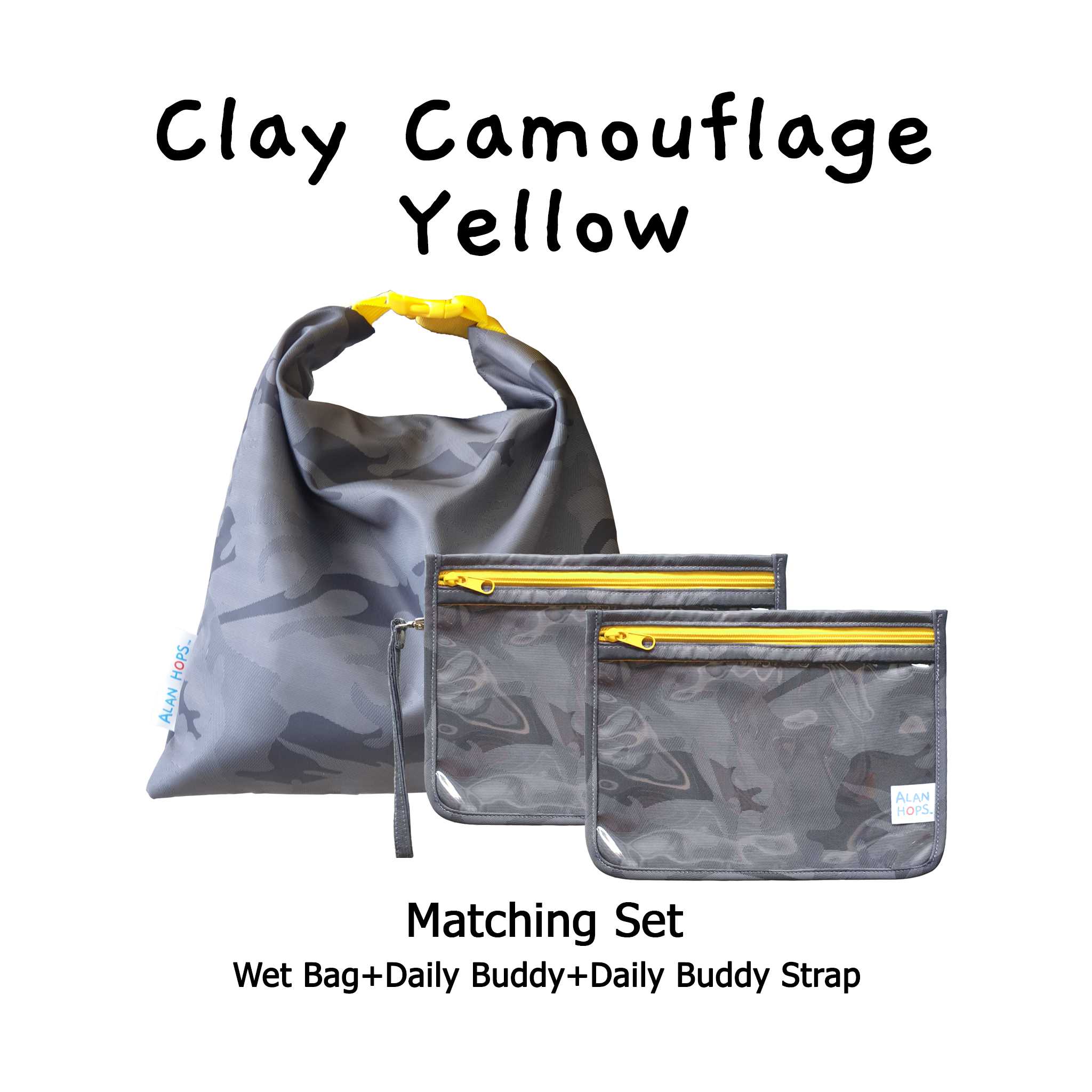 Set : Clay Camouflage - Yellow (Wet bag +Daily Buddy+ Daily Buddy Strap)