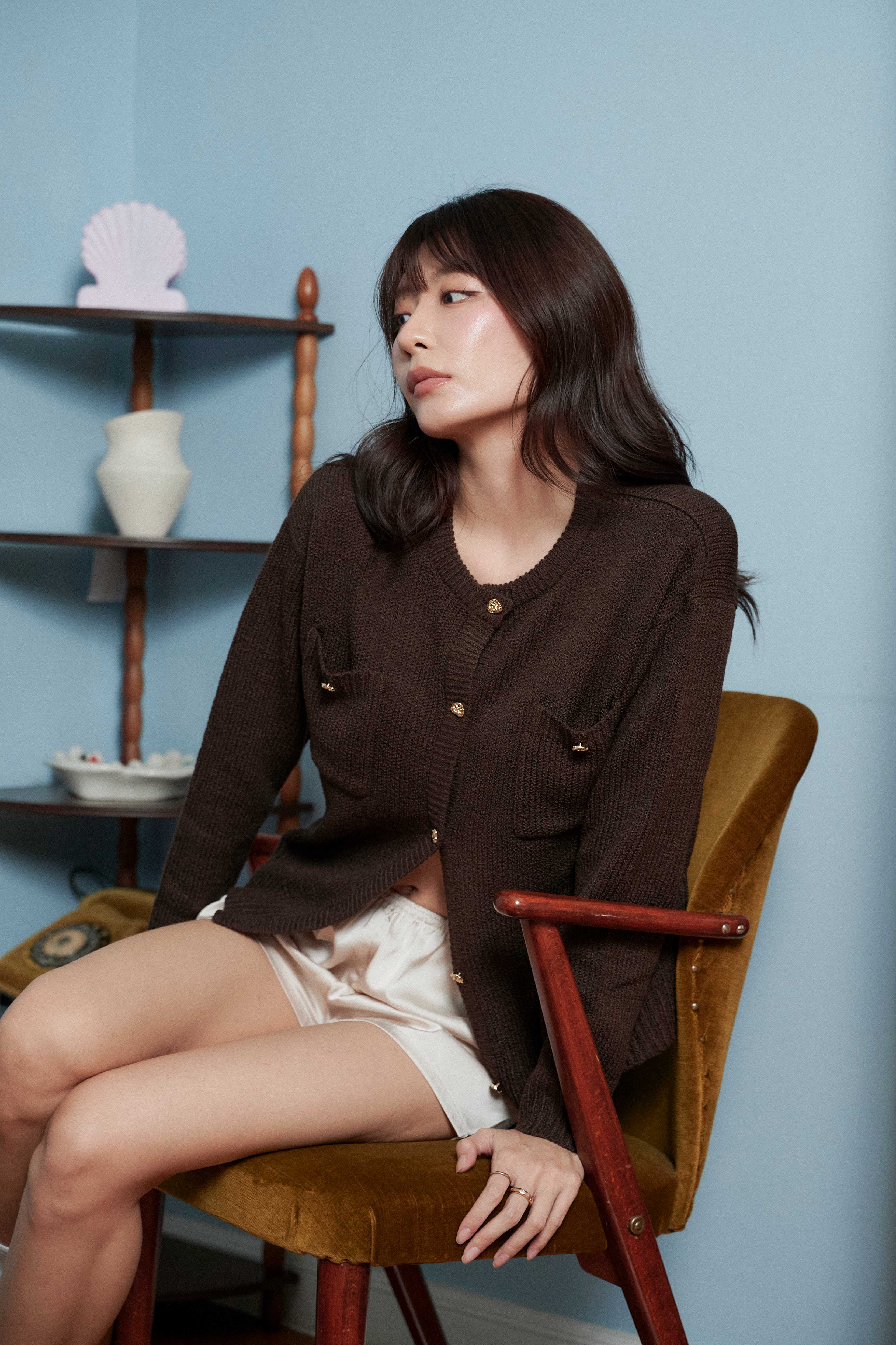 Aimee Cardigan - Chocolate