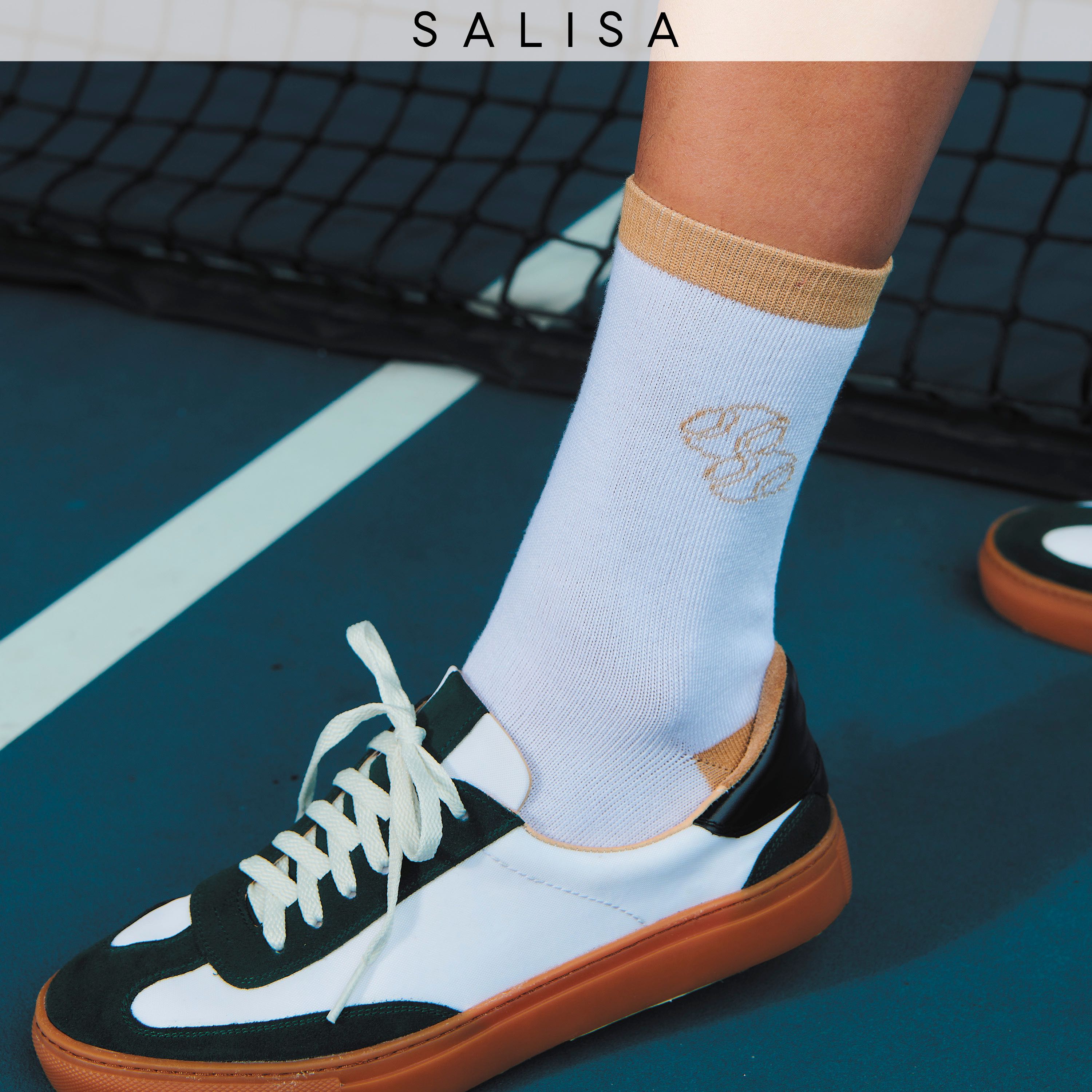 Socks Tennis SS24 Women's Free Size White / Beige (1 Pair )