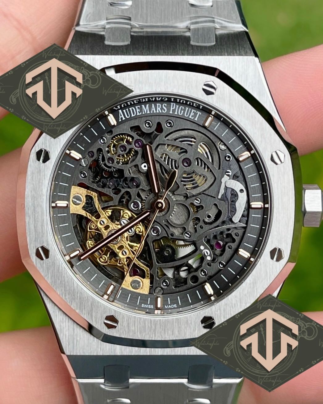 Audemars Piguet AP 15407ST Royal Oak Rosegold Skeleton Dial ZF