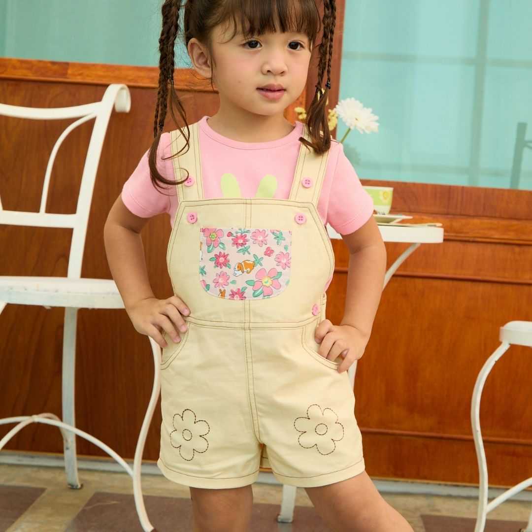 e'clat ชุดเอี๊ยมขาสั้นเด็กหฐิง SKU-8050
