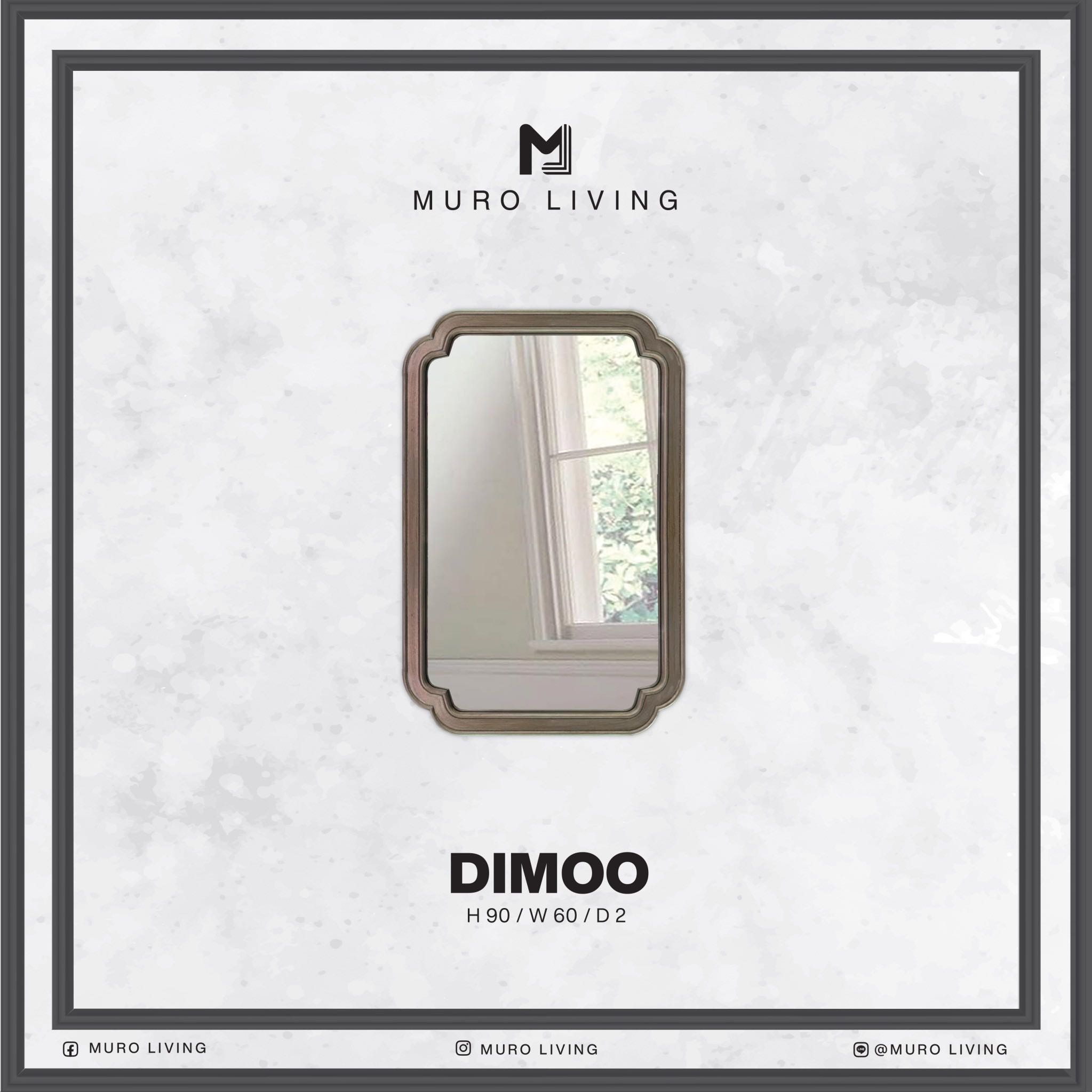 กระจกตกแต่งผนังดีไซน์ Muro Living รุ่น DIMOO