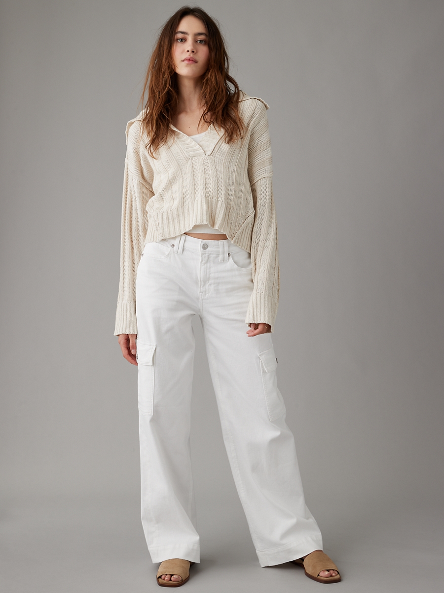 กางเกงยีนส์ ผู้หญิง 5097 SHR BAGGY WIDE LEG ( 043-5097-134 )