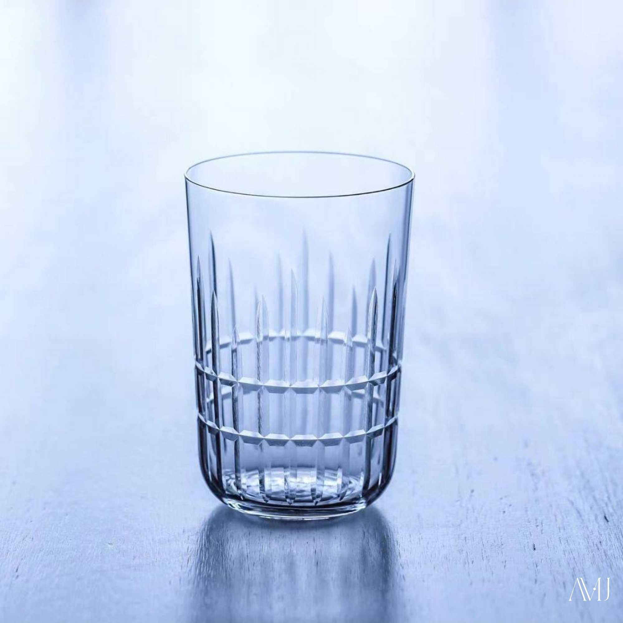 CRISON | แก้วกระบอกทรงเตี้ยลายสลัก คริสตัลพรีเมียม | PREMIUM COLLECTION (PLD301-2)