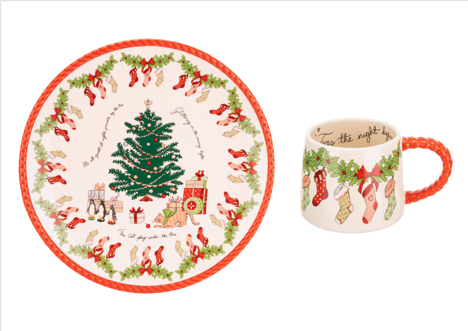 CK XMAS EVE MINI BILLIE MUG & PLATE SET