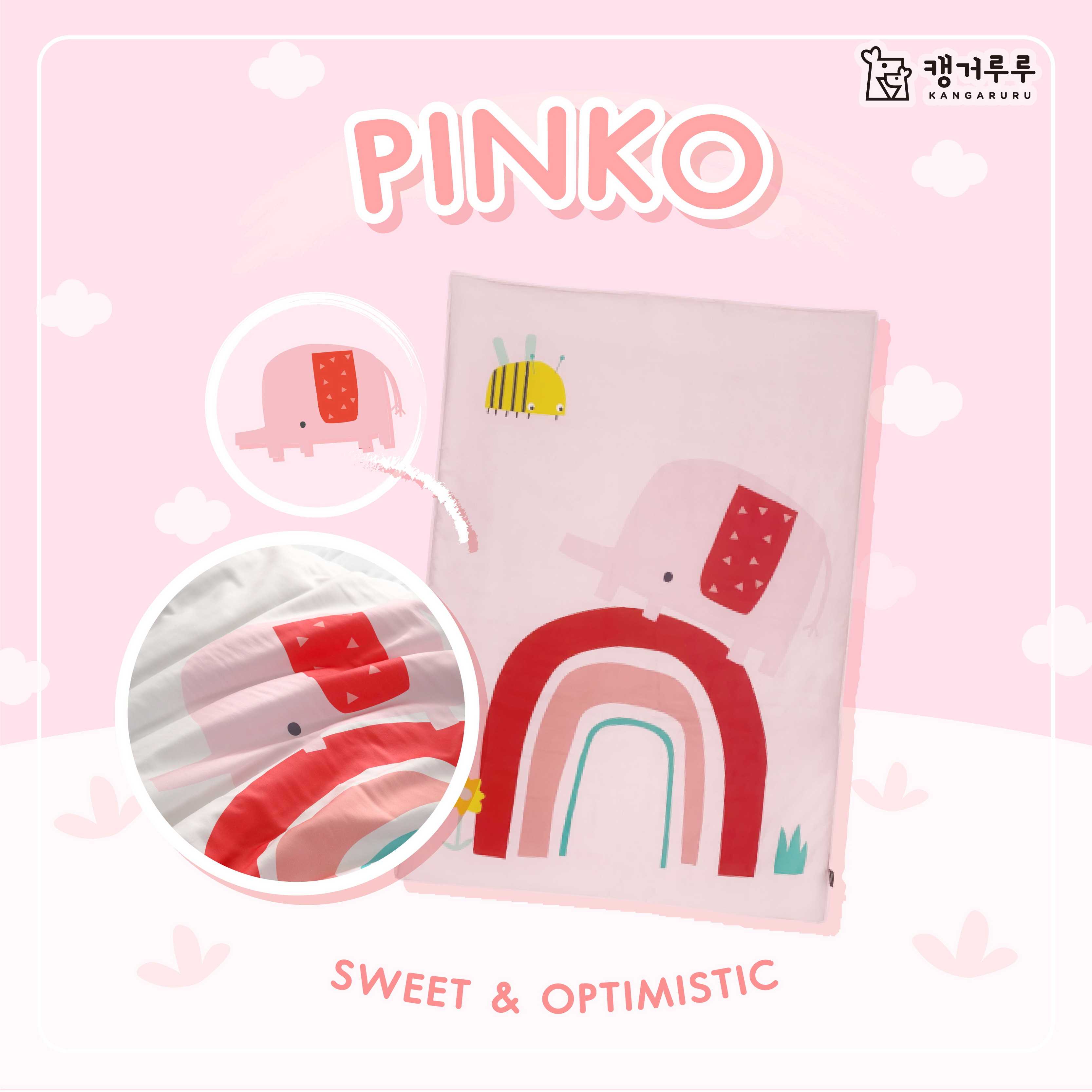 KANGARURU ผ้าห่มเส้นใย PREMIUM TENCEL MODAL  สำหรับเด็ก _ PINKO DESIGN_ BABY SIZE ( 75x105 CM)