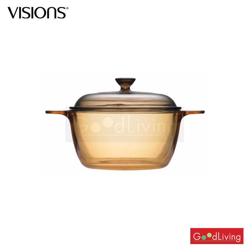 Visions หม้อแก้วทนไฟ+ฝา ขนาด 1.5 L. รุ่น V-01-VS 1.5/CL