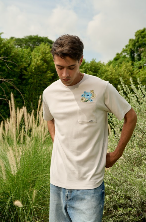UNISEX POCKET FORAL TEE