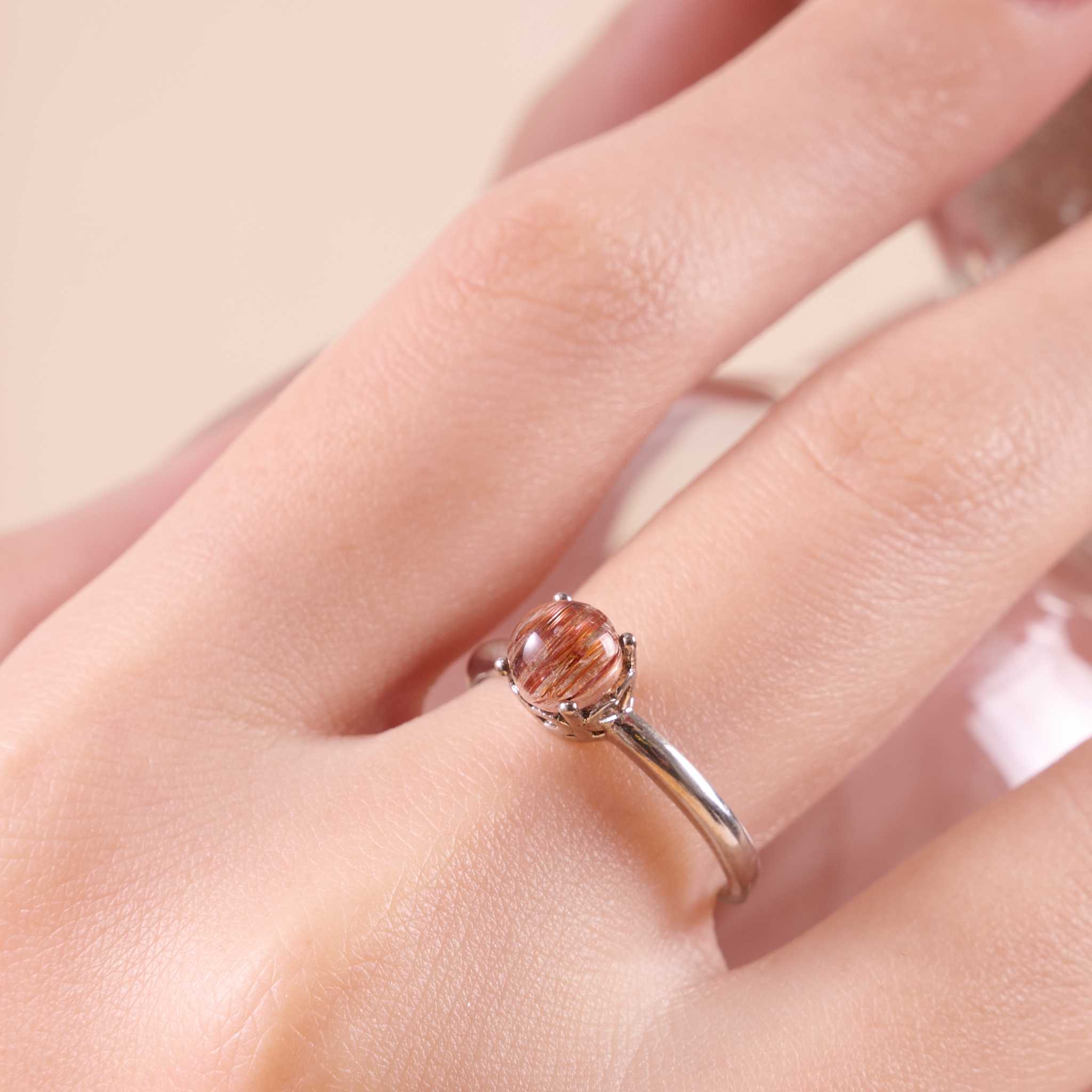 💍 แหวนคริสตัลพลังงาน ❤️ ไหมเศรษฐี ❤️ เงินแท้ 92.5%