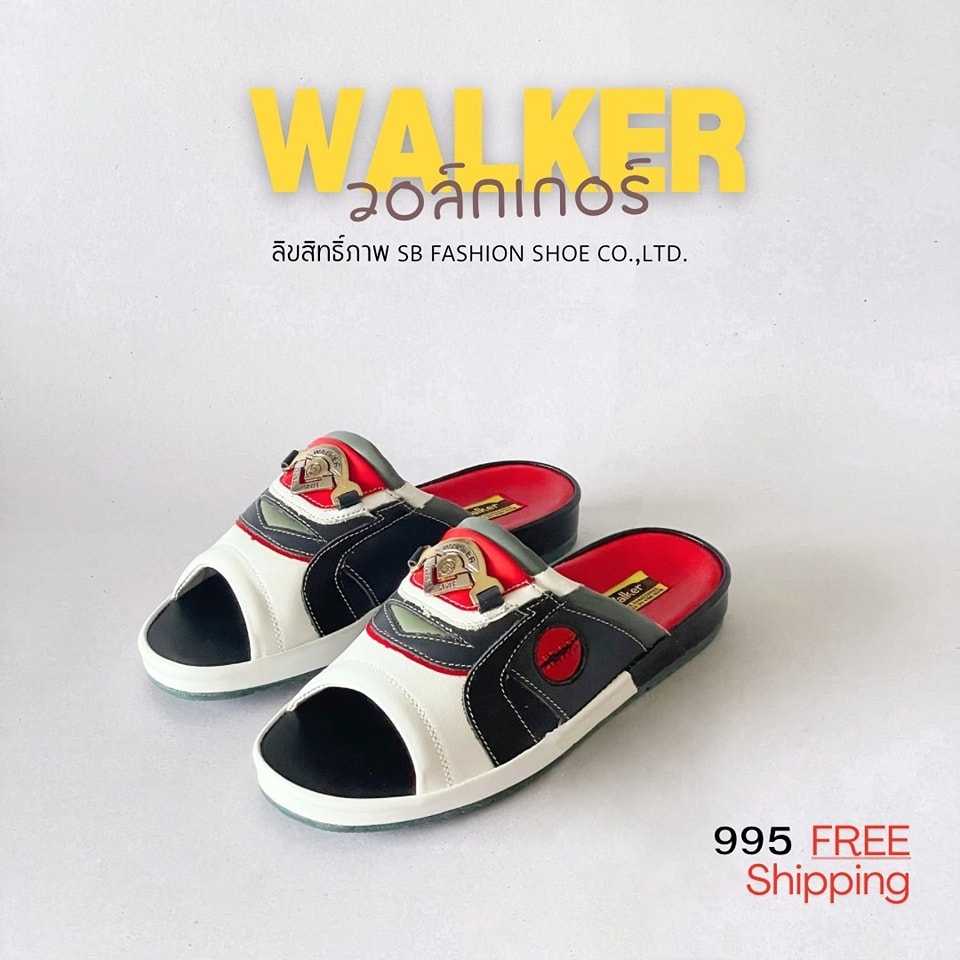 ⭐️ส่งทุกวัน⭐️ รองเท้าแตะ Walker 🔥วอล์กเกอร์🔥 ไซส์ 39-45  รหัส M4209BLACK