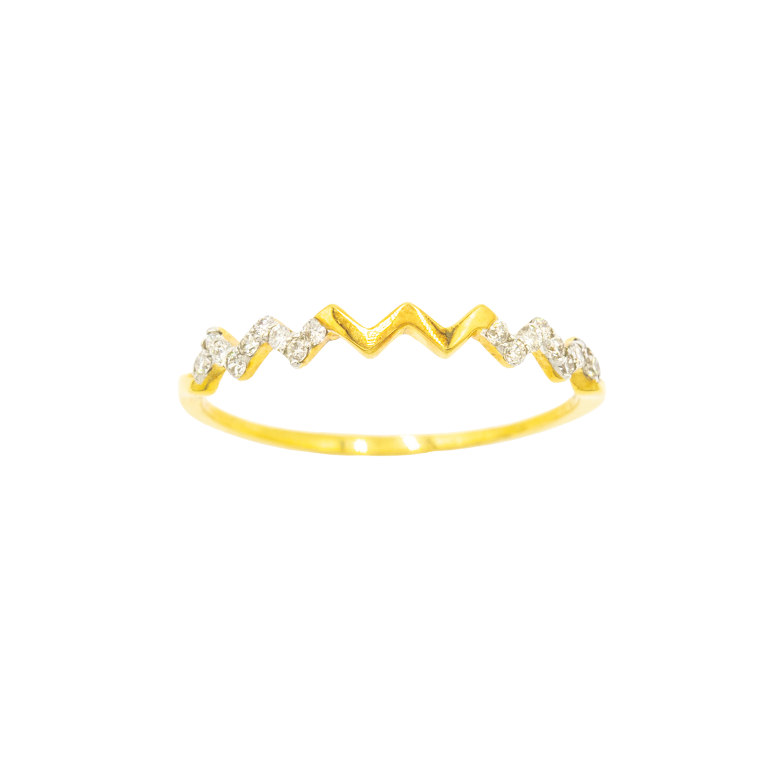แหวนเพชรซิกแซก 💎〰️💎   สลับเพชรสวยๆ ME505