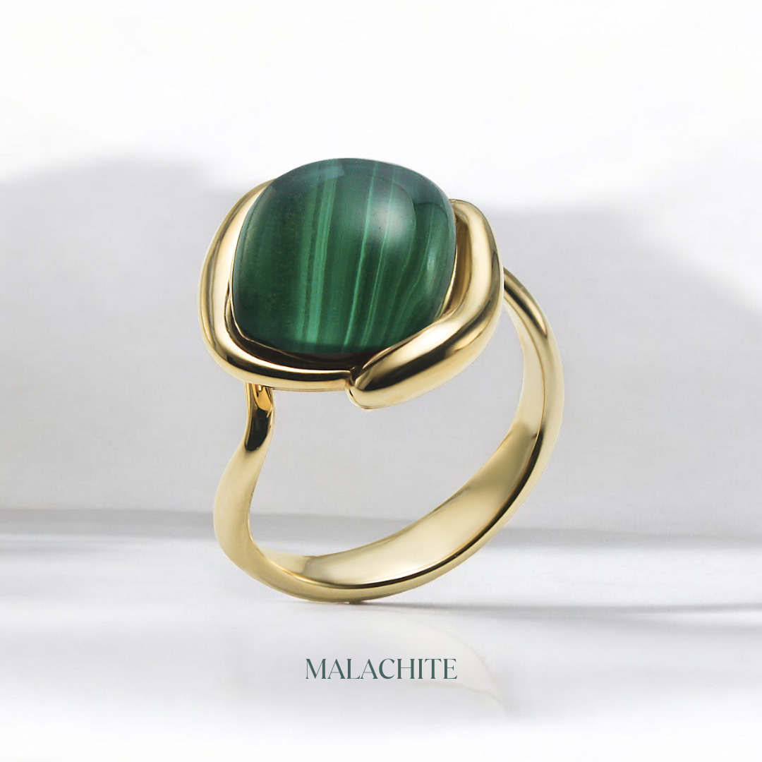 Liber Loop ring - Malachite