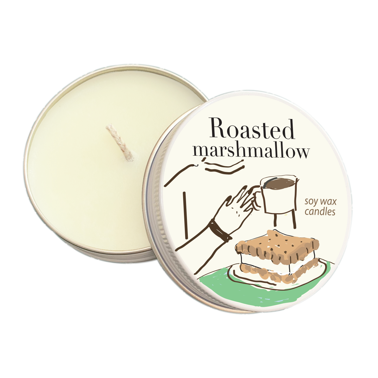 Summerstuff.marine - SOY WAX CANDLES กลิ่น ROASTED MARSHMALLOW (60 g) - เทียนหอมไขถั่วเหลือง