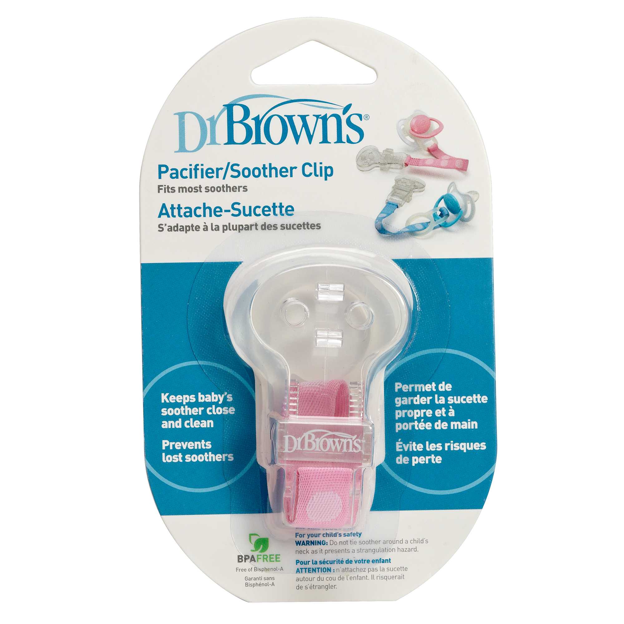 #คลิปหนีบจุกหลอก Dr.Brown's : DRB990 Pacifier Tether/Clip - Assorted Colors