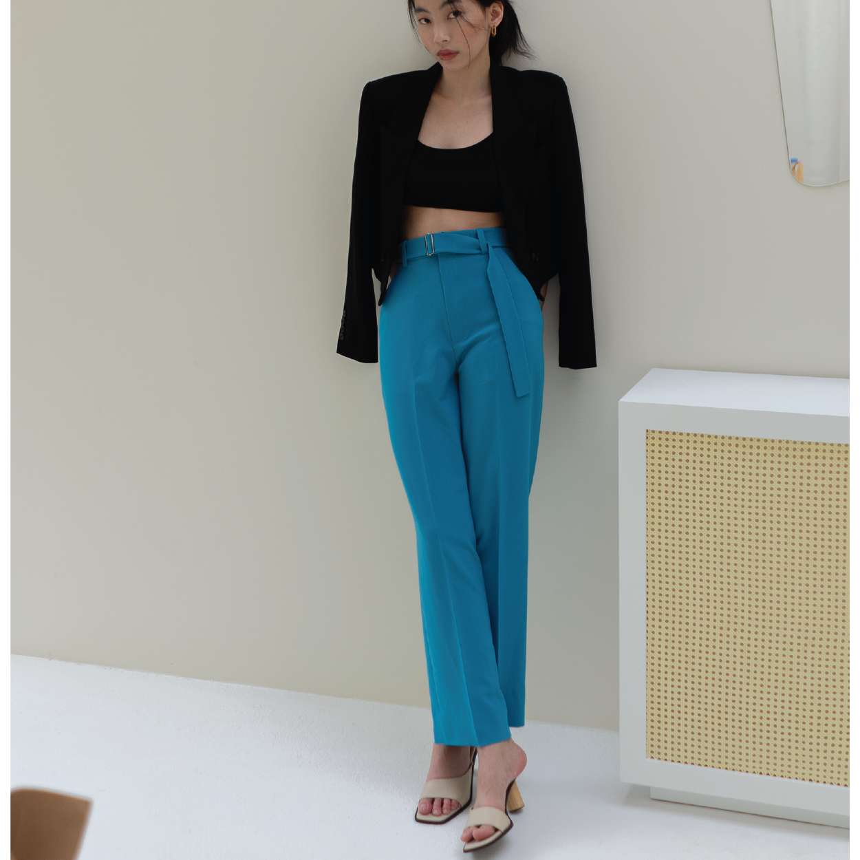 Butter Belt Pants (สี Ocean blue)