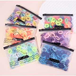 ยางรัดผมเด็ก แพ็ค 100 ชิ้น ขนาดเล็ก (มีซองกระเป๋าใส่ยางไปให้)