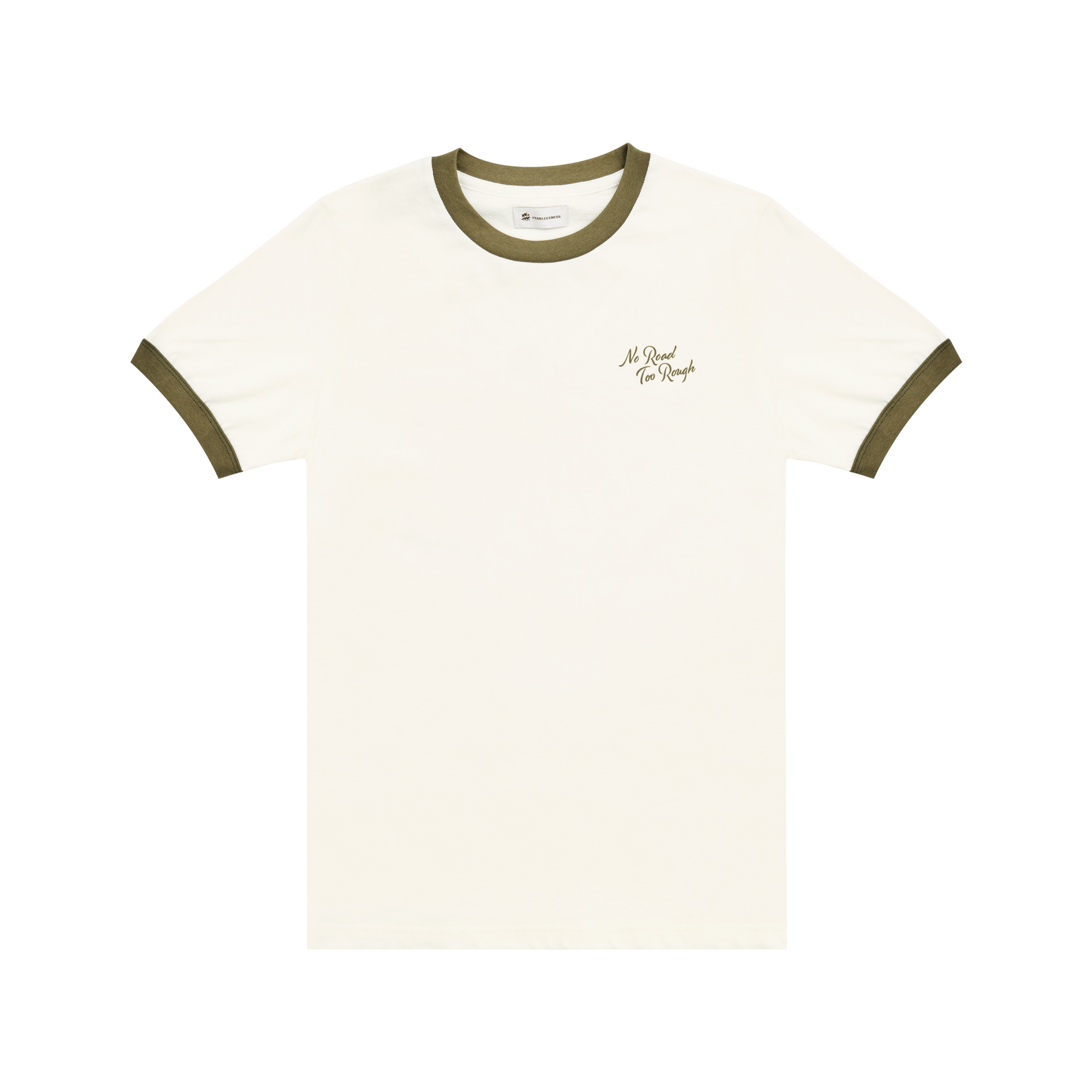 FEARLESSNESS NO ROAD TOO ROUGH REGULAR OFFWHITE T-SHIRT