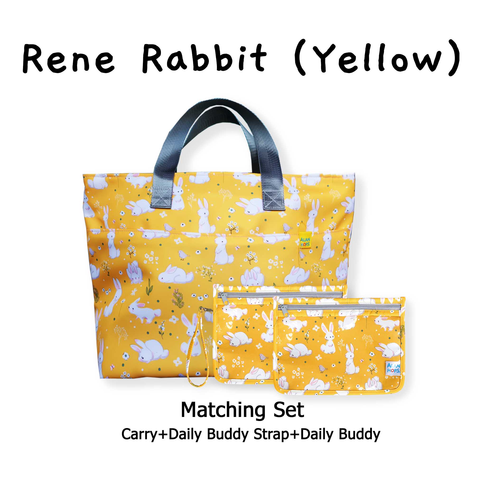 Set: Rene Rabbit (Yellow) (carry+daily strap+daily)