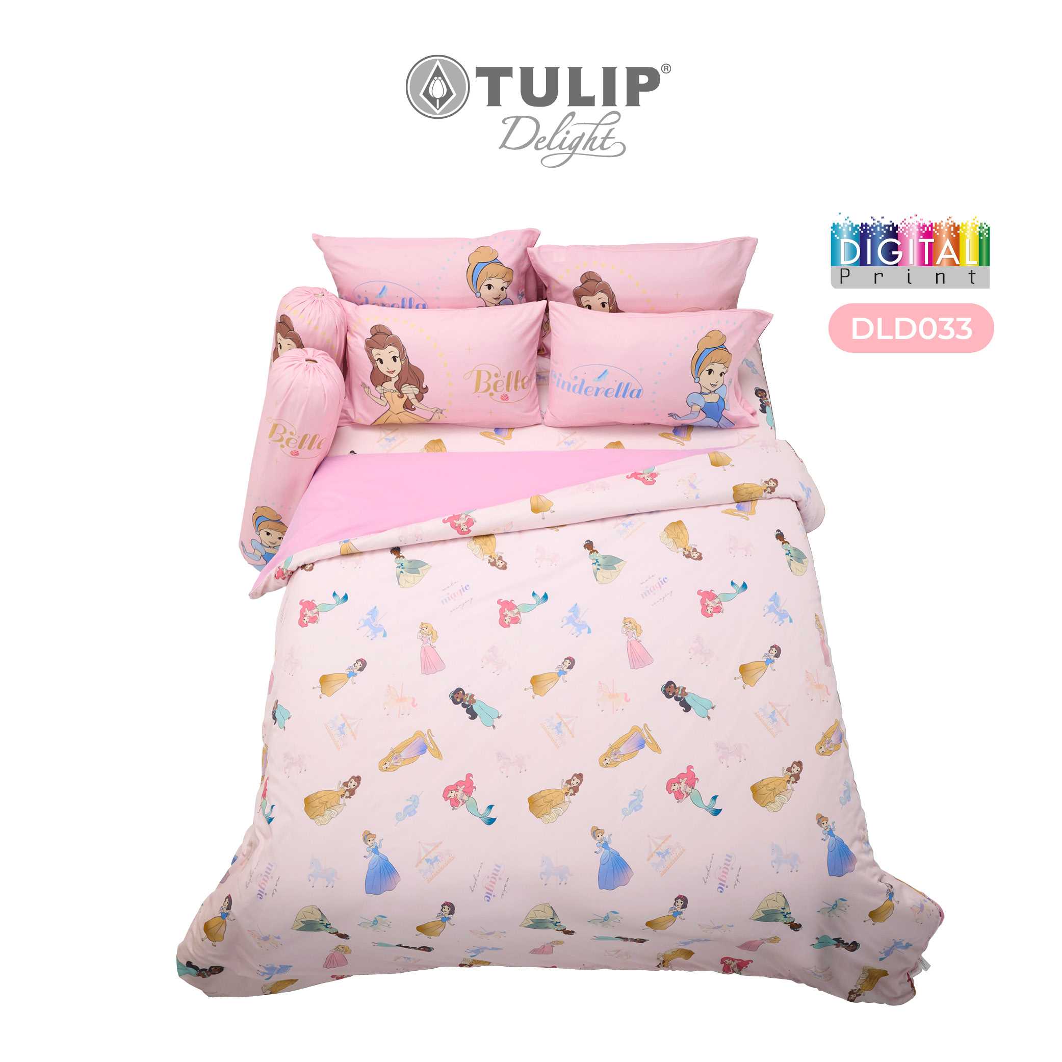 [NEW] ชุดเครื่องนอนทิวลิปดีไลท์ดิจิตอลปริ้นท์ DLD033 เจ้าหญิง Princess