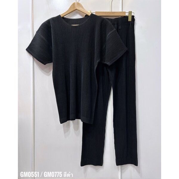 UNISEX ยาว 38 นิ้ว 2MUAY รุ่น GM0551 / GM0755 THICK ROUND NECK TOP WITH PANTS PLEATED SET 6 สี FR...