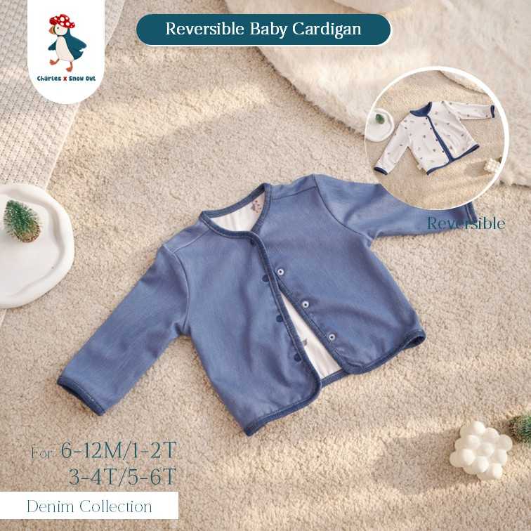 Charles x Snow Owl เสื้อคลุม เสื้อคาร์ดิแกนเด็กแบบใส่ได้สองด้าน Reversible Baby Cardigan