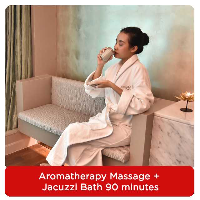 [𝟭 𝗽𝗲𝗿𝘀𝗼𝗻] Aromatherapy Massage + Jacuzzi Bath 90 mins
