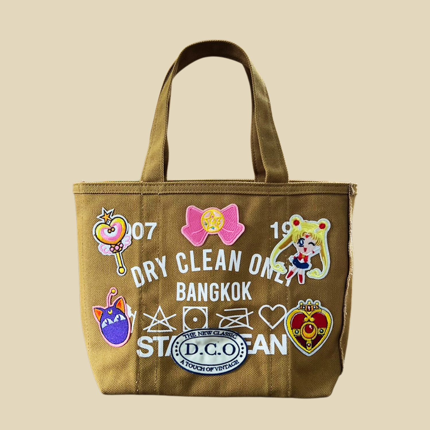 MINI TOTE PATCH ( BROWN )