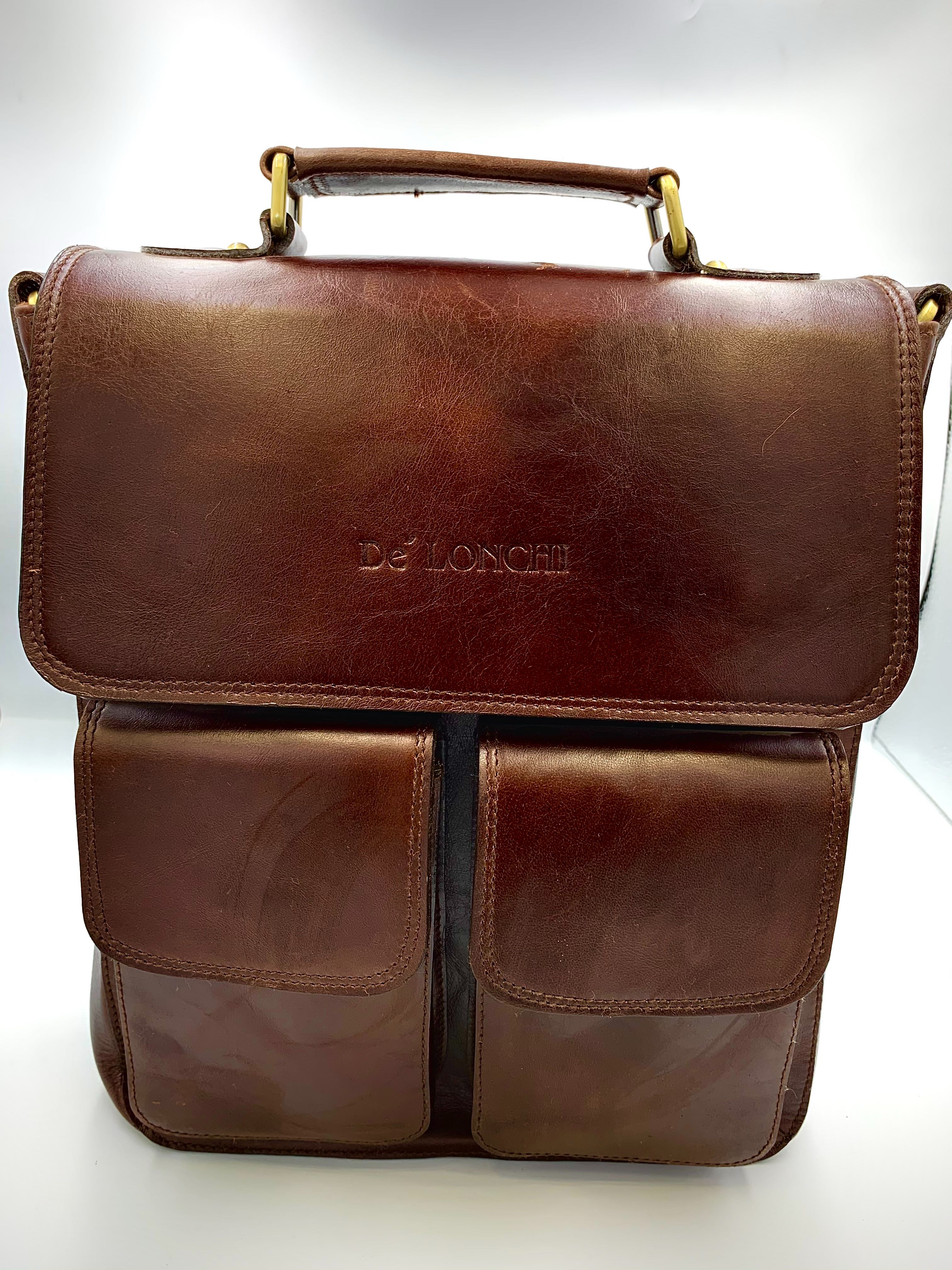 Delonchi กระเป๋าหนัง handbag หนังชามัวส์ฝอกนิ่ม รุ่น de002