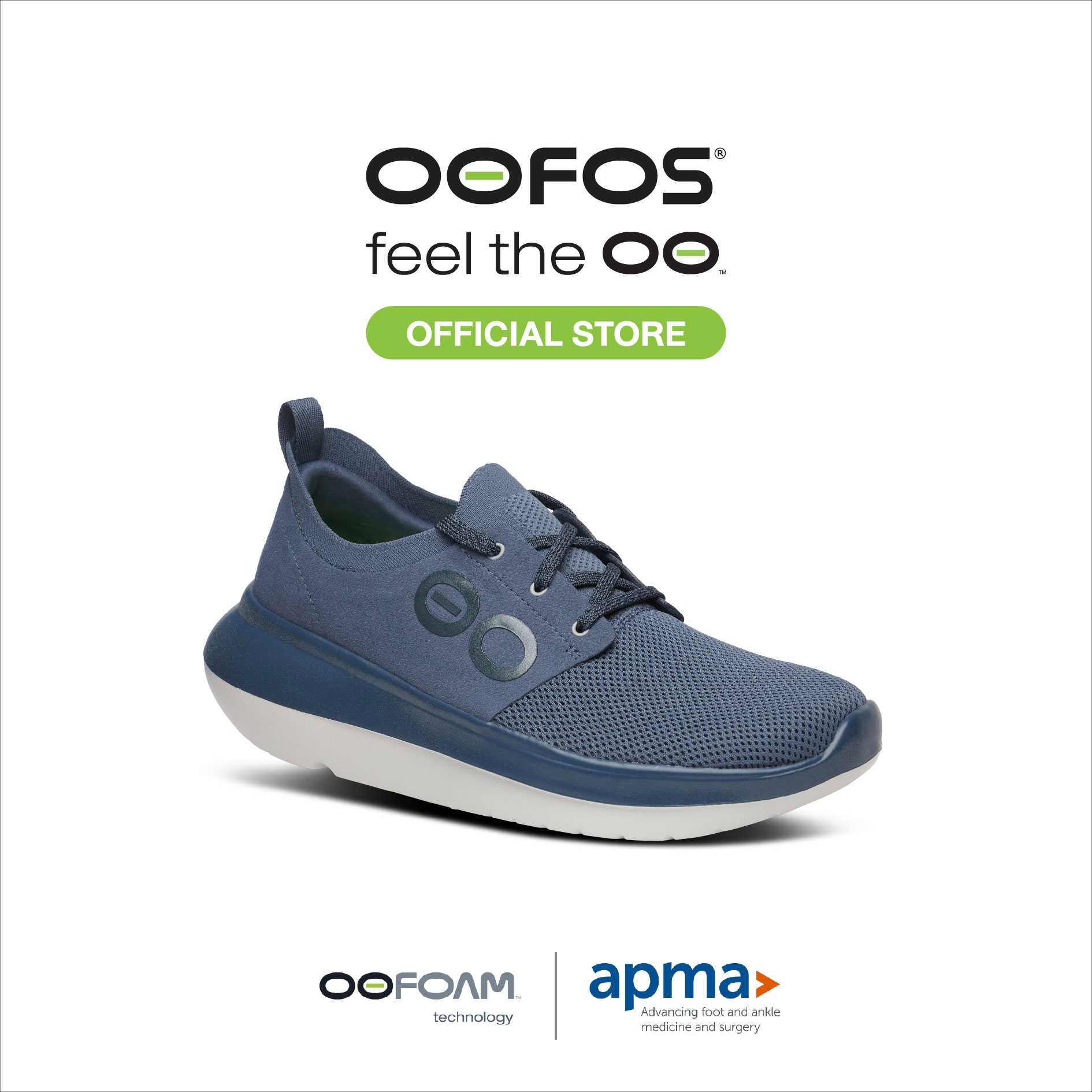 Men OOmy Stride Moroccan Blue - รองเท้าเพื่อการฟื้นฟู