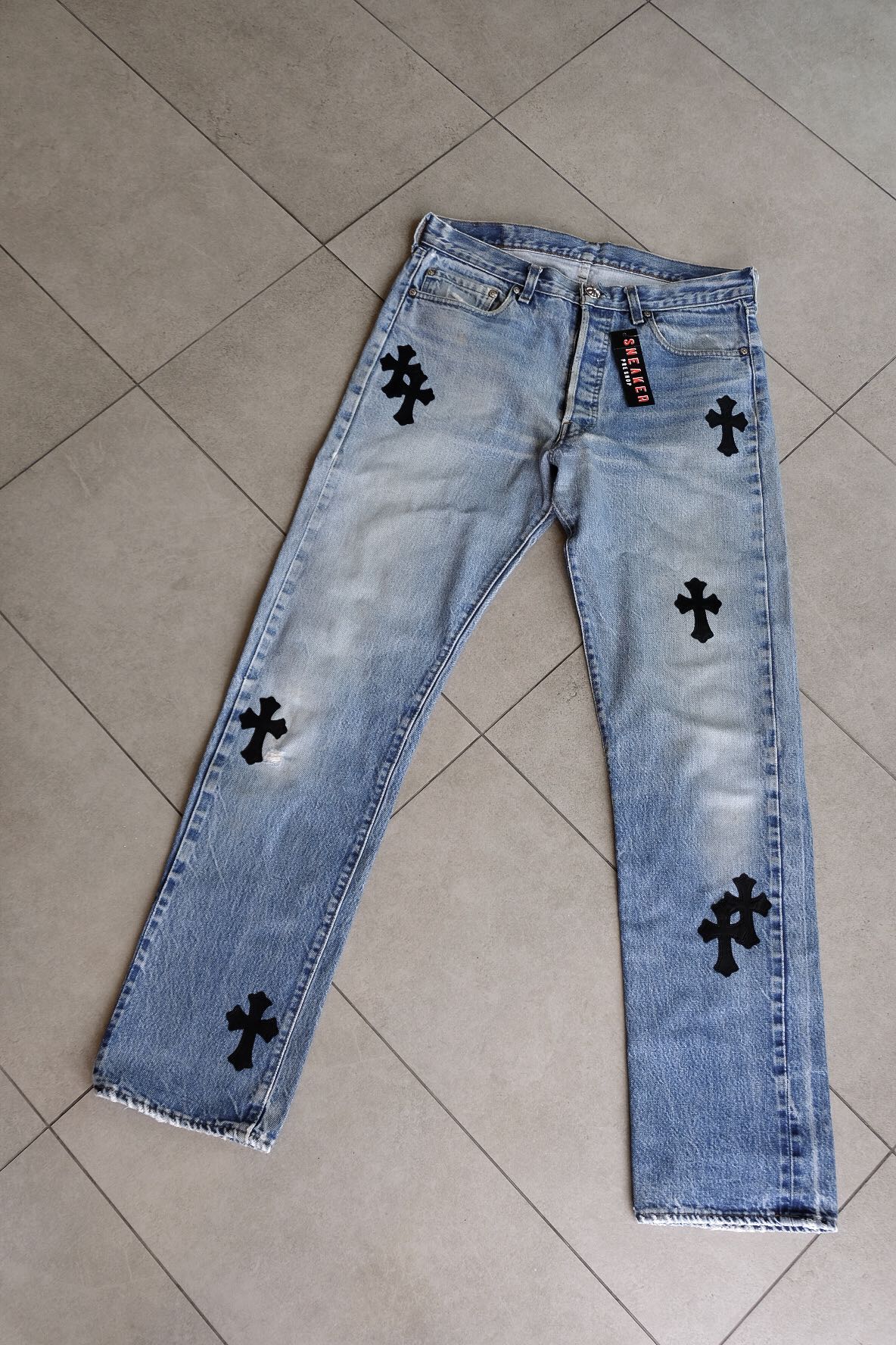 Chrome Hearts Levi’s 501 Cross Patch Jeans