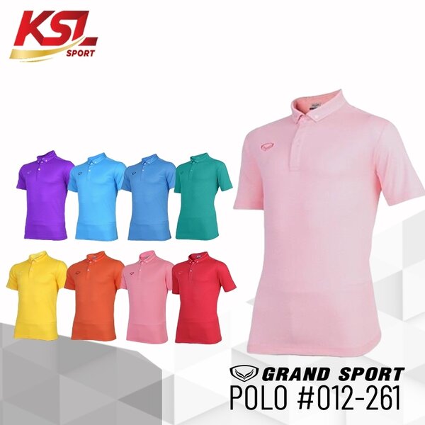 Grand Sport เสื้อโปโลแกรนด์สปอร์ต สีล้วน รหัส 12-261 (012261)