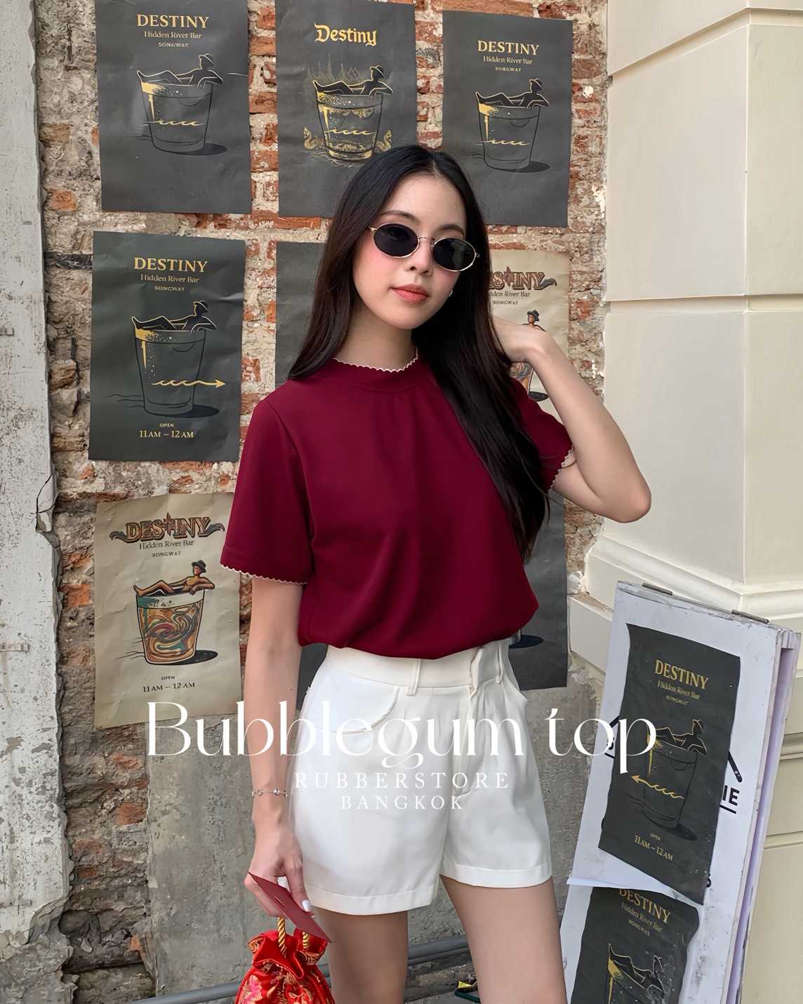 Rubberstore - Bubblegum top  เสื้อคอกลมแขนสั้น