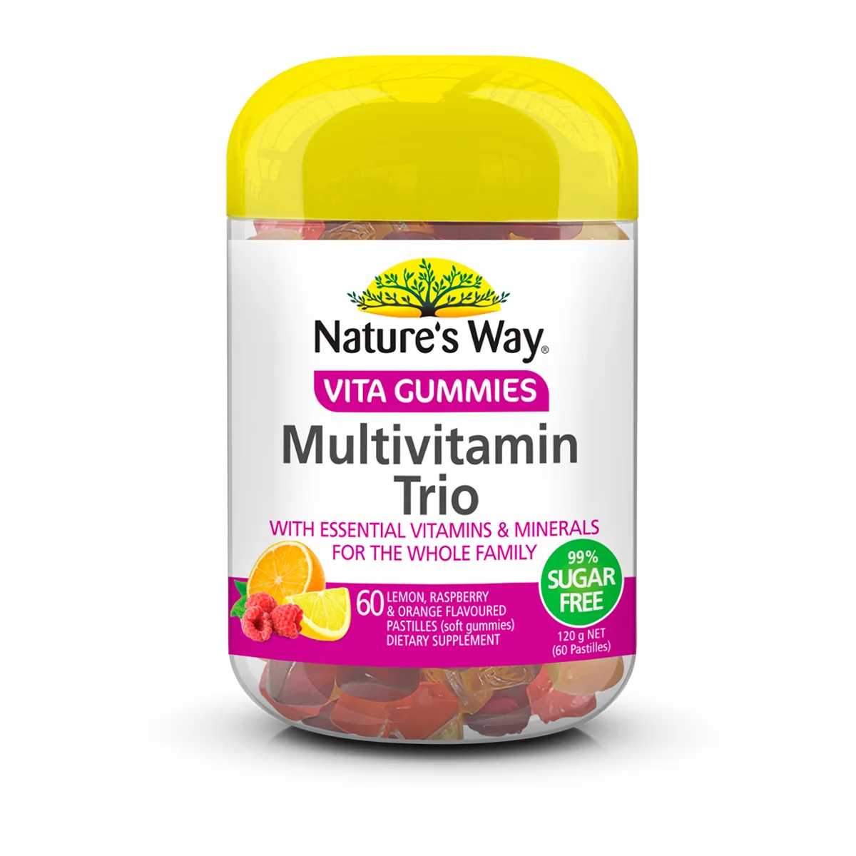 NATURE'S WAY Vita Gummie Multivitamin Trio SF เนเจอร์สเวย์ ไวต้า กัมมี่ส์ มัลติวิตามิน ทรีโอ 60 เม็ด