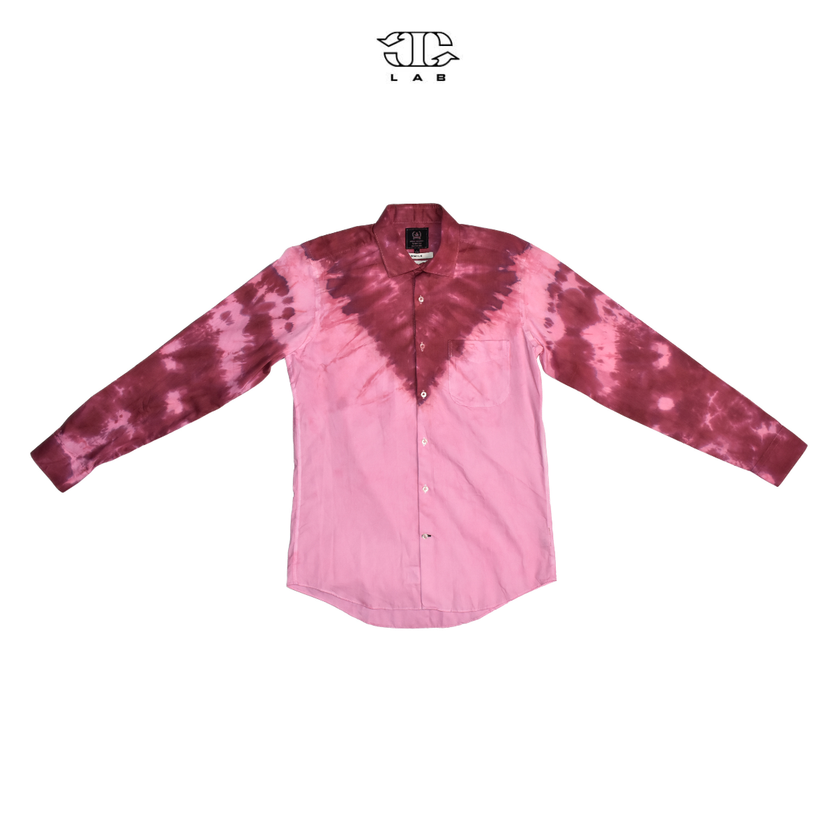 'JOE (PNK)' Longsleeve tie-dye shirt