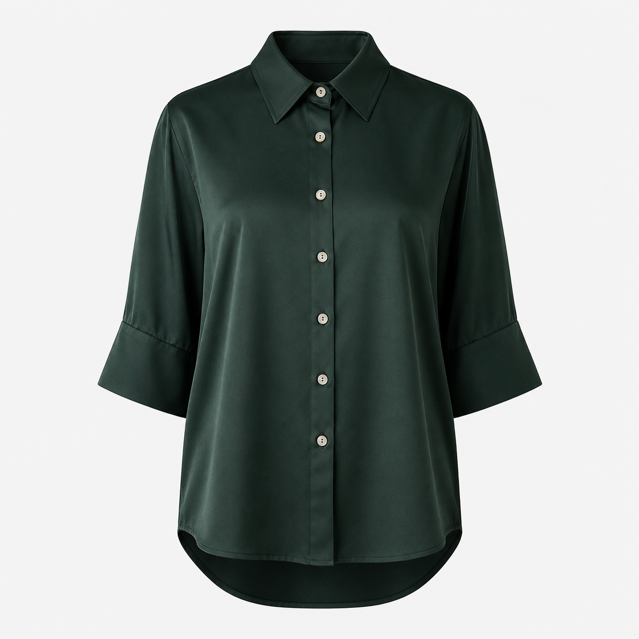 GREEN ELBOW-LENGTH SHIRT