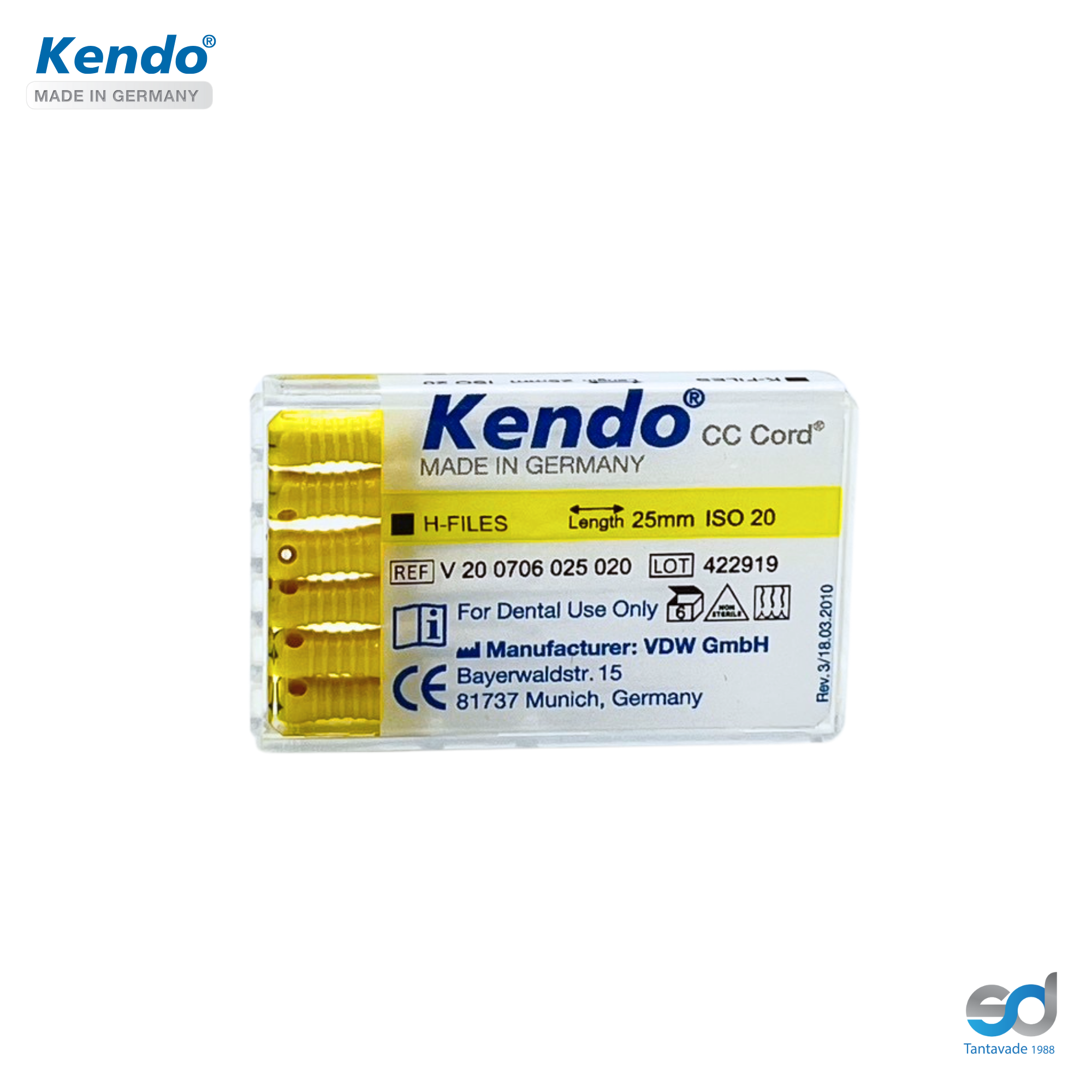 KENDO H-File 25mm. #20 (6pcs.)
