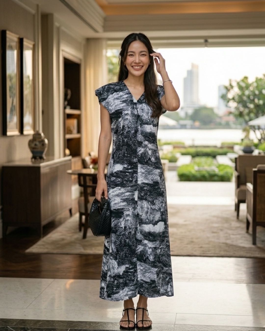 #BJchiffonVDress260303 (690THB)