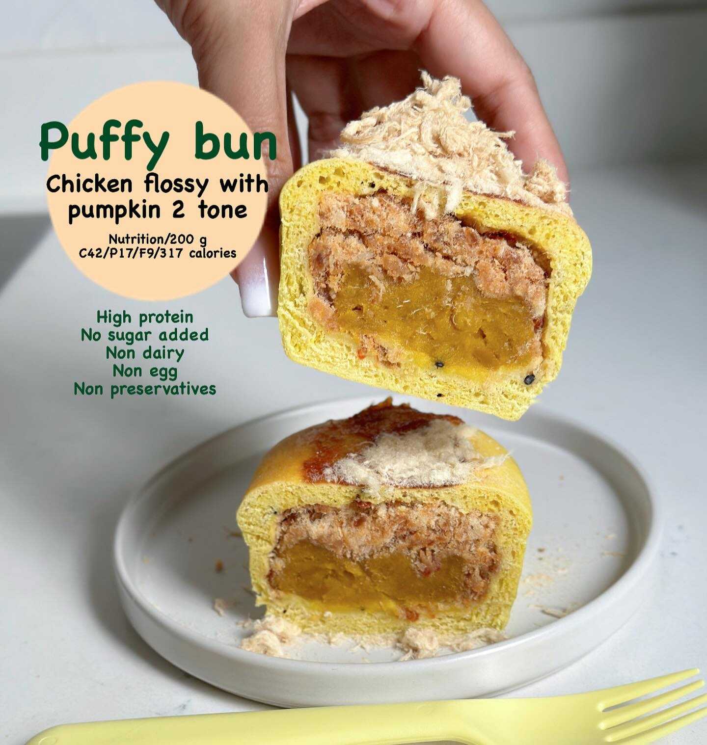 Heaven8 - Puffy bun Chicken flossy with pumkin 2 tone