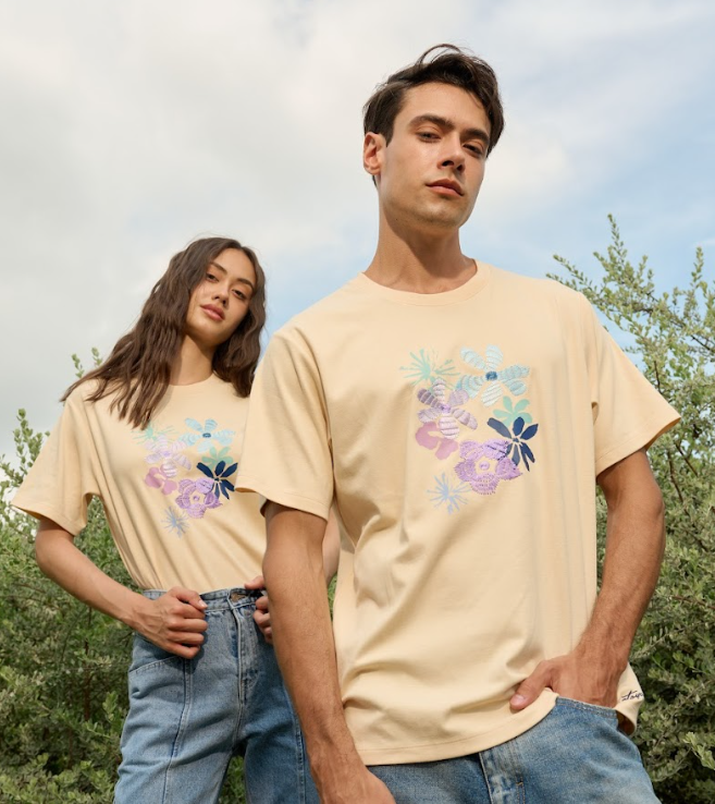 UNISEX COCONUT MILK FLORAL TEE