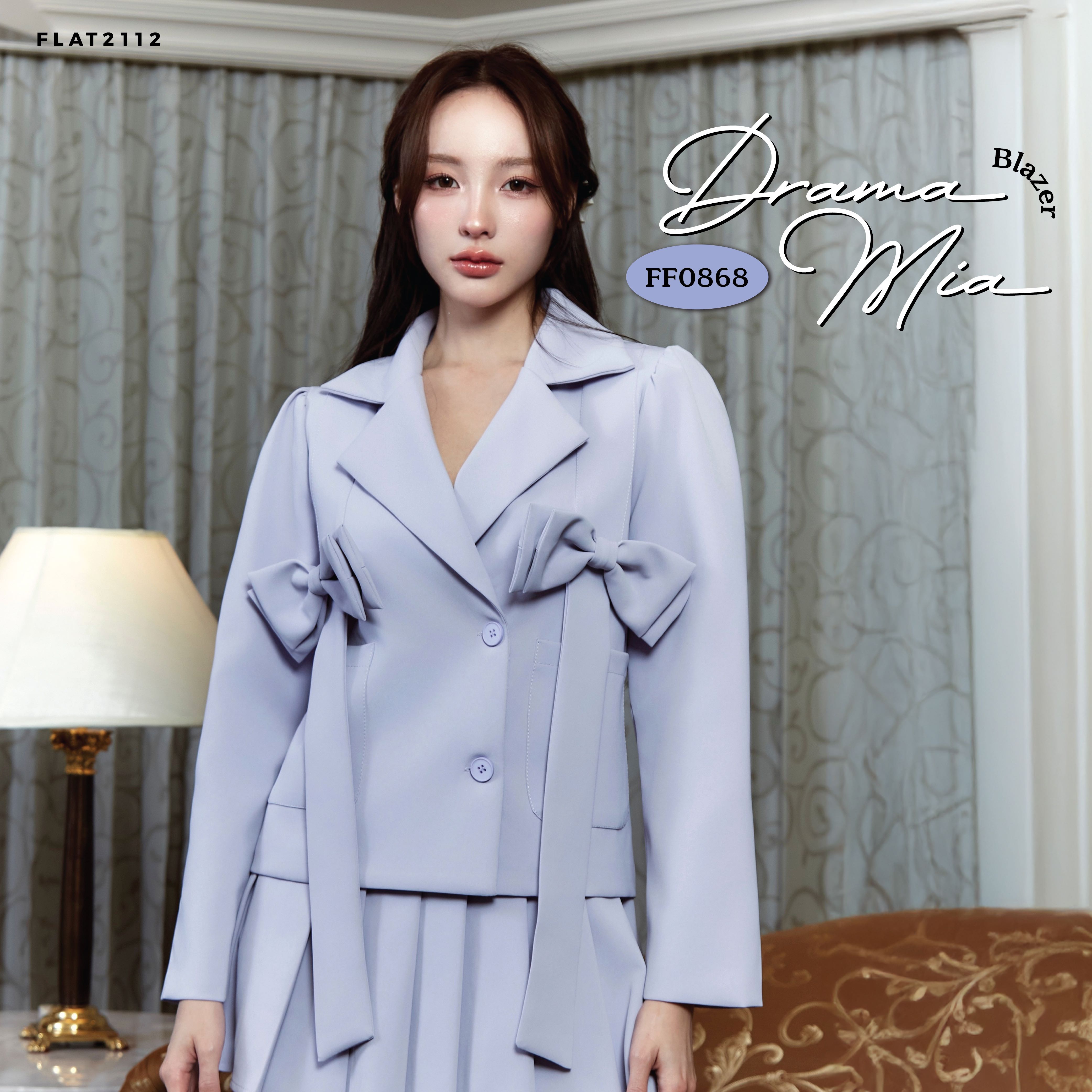 FLAT2112 FF0868 : DRAMA MIA BLAZER  เสื้อเบลเซอร์ เสื้อแขนยาว เสื้อคลุม ชุดออกงาน ชุดทำงาน