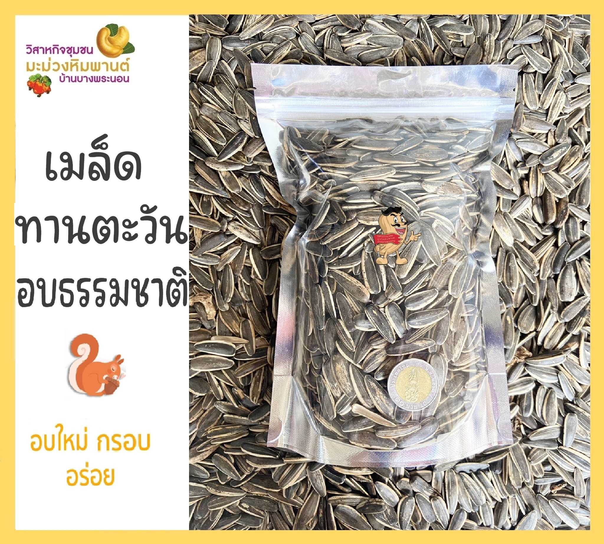 เมล็ดทานตะวัน มีเปลือก อบธรรมชาติ ขนาด 500 กรัม อบใหม่ กรอบ อร่อย มี อย.