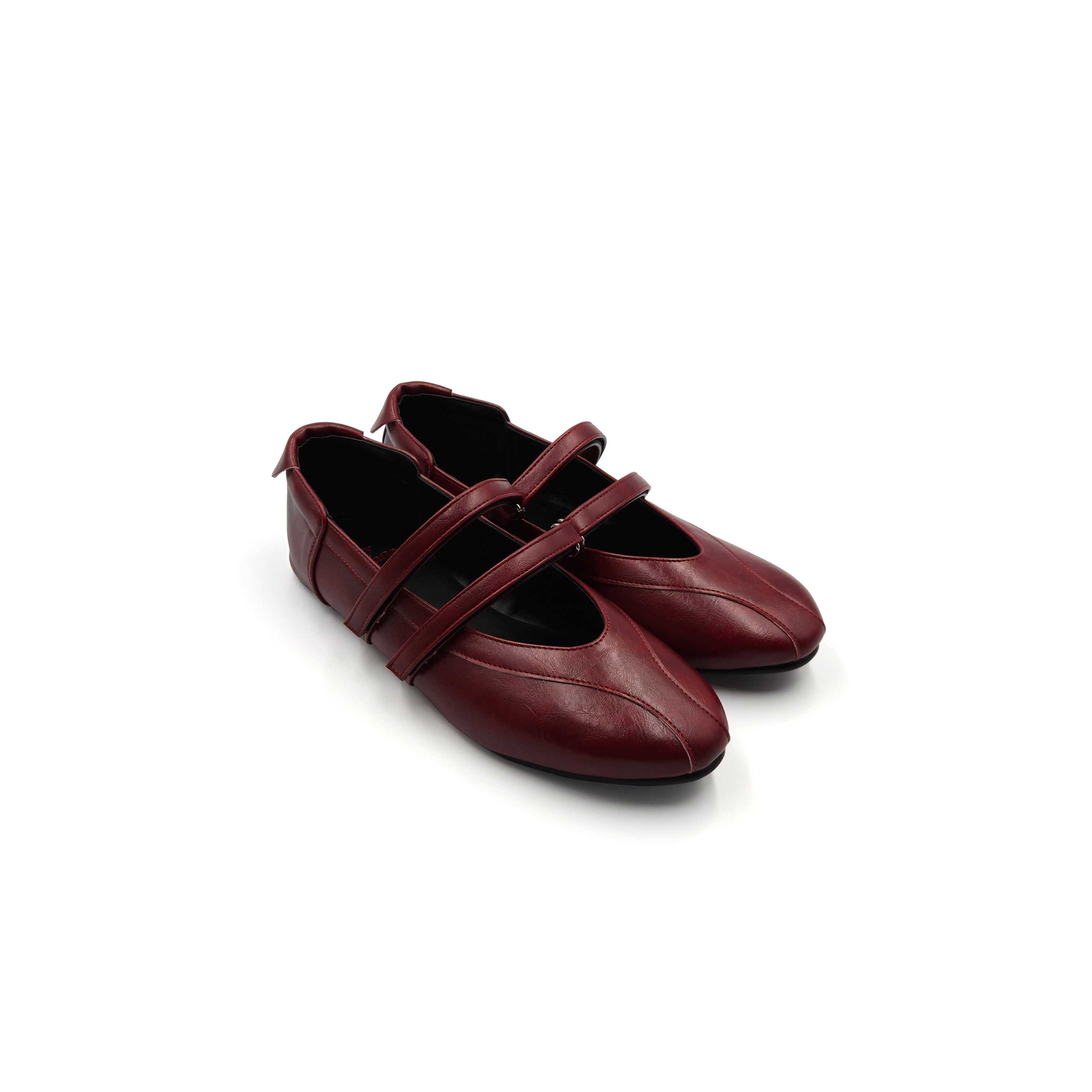 AMIS MARY JANE SPORTY FLATS IN MAROON