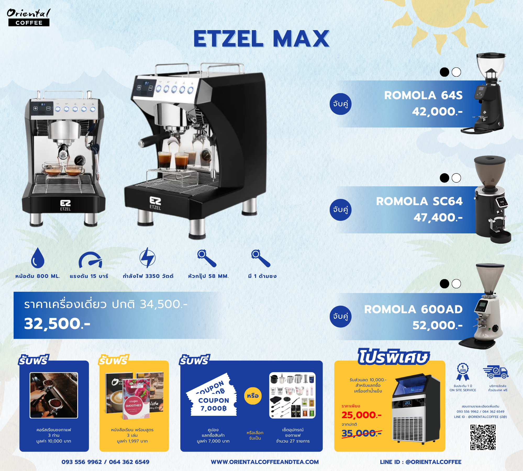 เซ็ตเครื่องชงกาแฟ Etzel Max