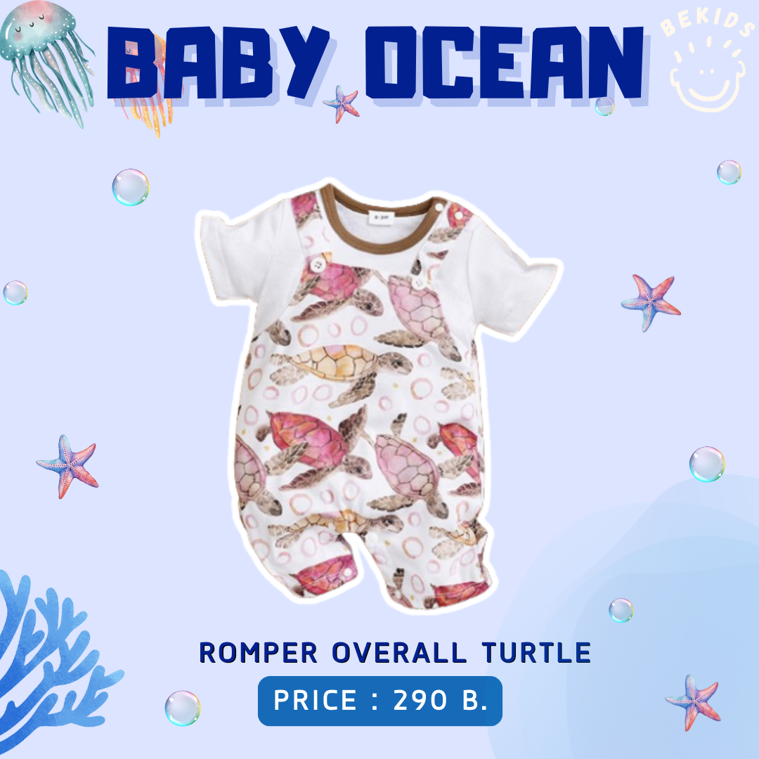 Romper Overall Turtle
