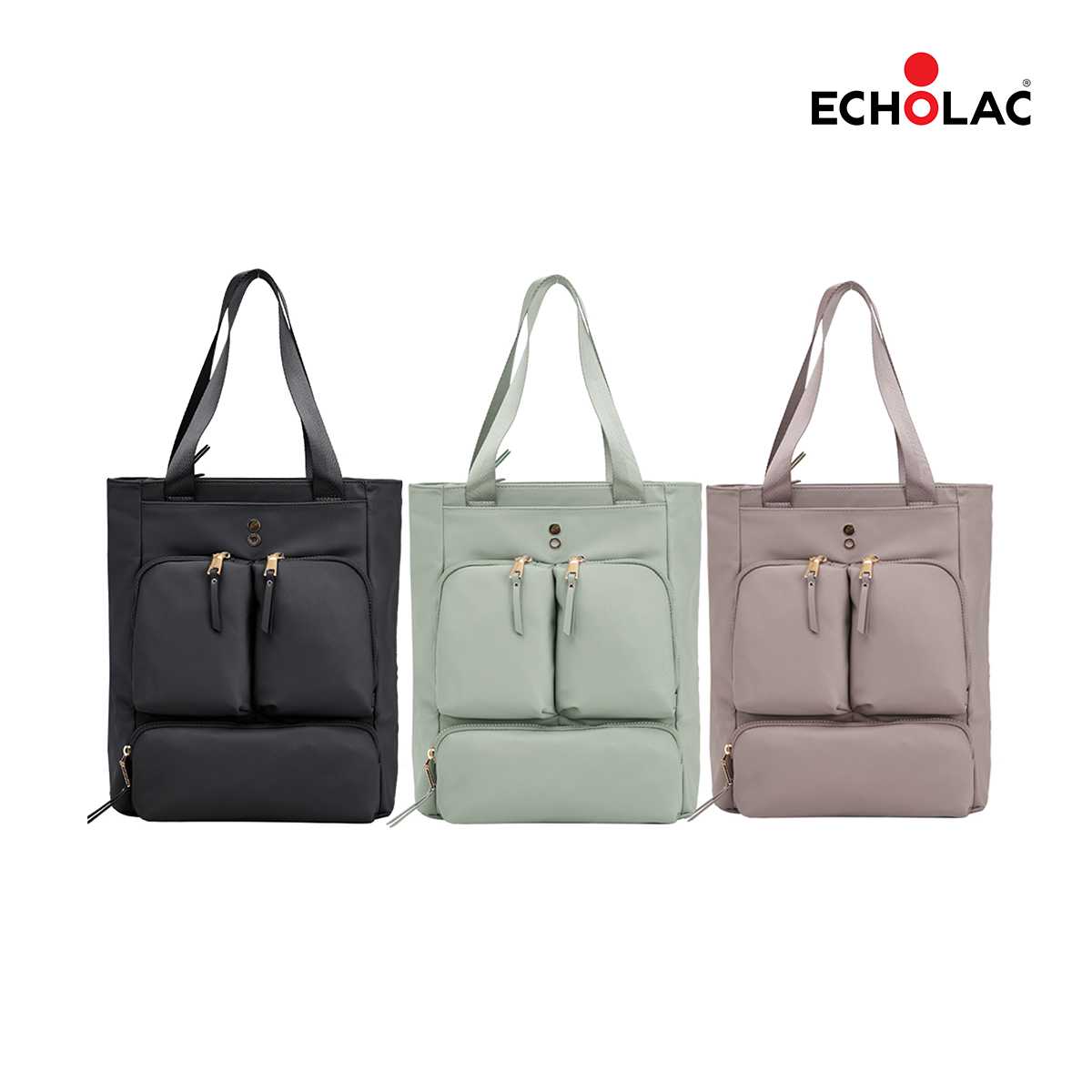 Echolac : กระเป๋าเป้สะพายหลัง มีช่องใส่ ipad รุ่นบล๊อคโค CKP2078 (Backpack Blocco)