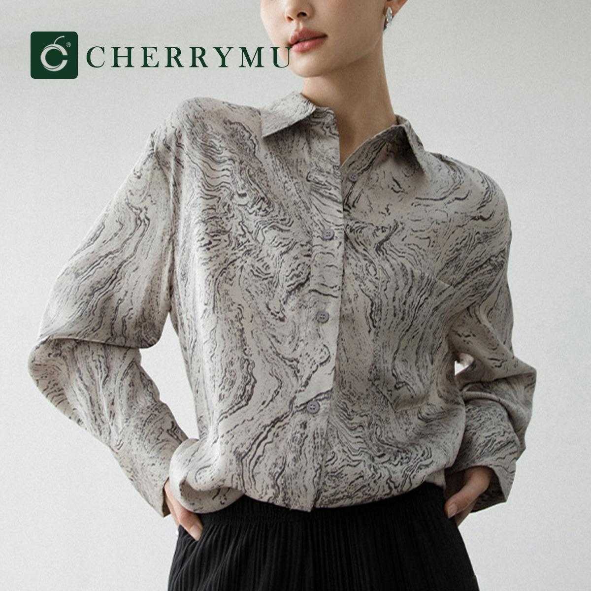 [พร้อมส่ง] CS89 เสื้อเชิ้ตแขนยาวลายหินอ่อน